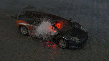 Diverse brennende H0 Autos "Krawalle" + Feuer LED (1:87)