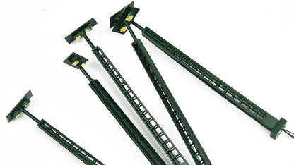 5x Flutlichtstrahler Bahnsteigleuchte H0 TT mit LED Leuchte am Mast