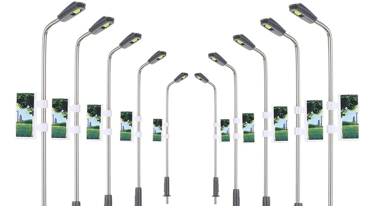 20x LED Straßenlampen Peitschenleuchten 3V (3-7cm) klein