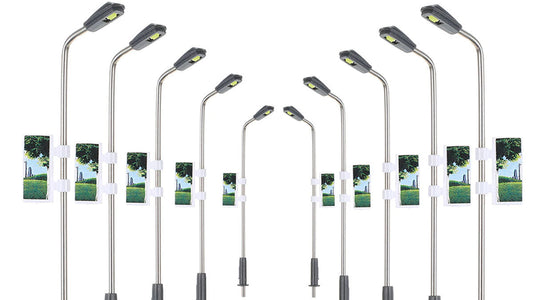 20x LED Straßenlampen Peitschenleuchten 3V (3-7cm) klein