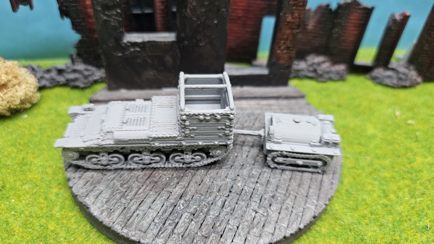 Lorraine 38L VBCP-26 leicht gepanzertes Kettenfahrzeug mit Tankanhänger