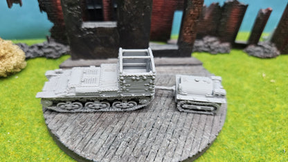 Lorraine 38L VBCP-26 leicht gepanzertes Kettenfahrzeug mit Tankanhänger