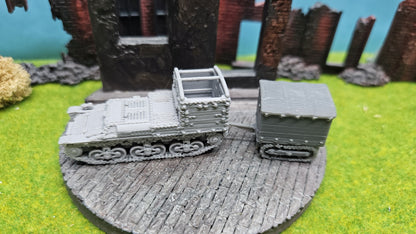 Lorraine 38L VBCP-26 leicht gepanzertes Kettenfahrzeug mit Anhänger