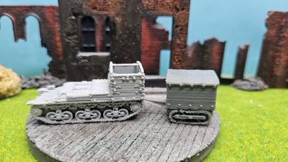 Lorraine 38L VBCP-26 leicht gepanzertes Kettenfahrzeug mit Anhänger