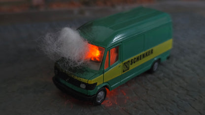 Diverse brennende H0 Autos "Krawalle" + Feuer LED (1:87)