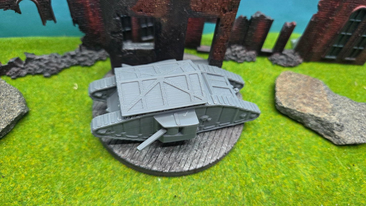 Mark I "Male" Solidframe britischer WW1 Panzer