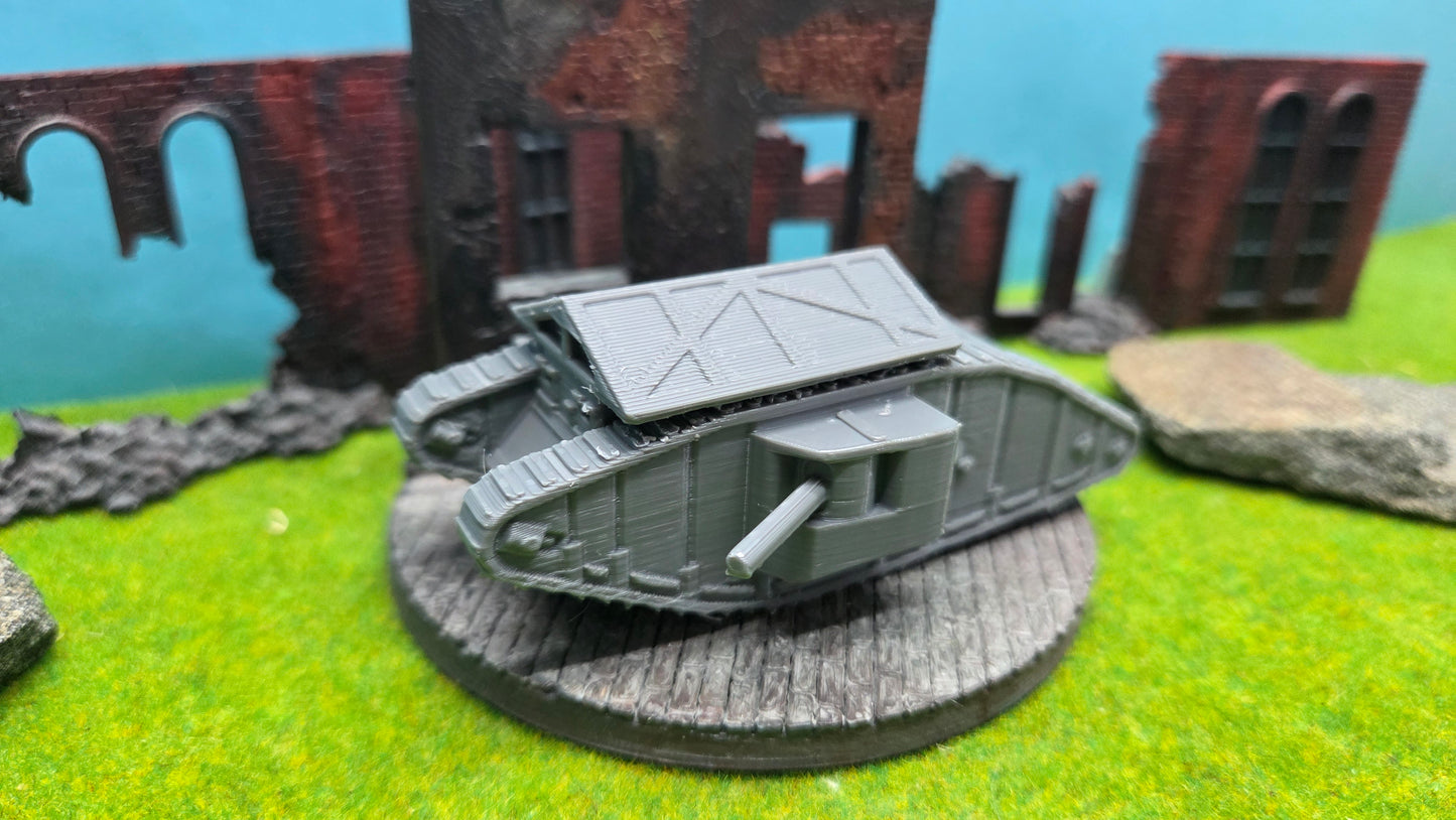 Mark I "Male" Solidframe britischer WW1 Panzer