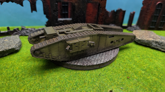 Mark IV "Female" mit Tadpole Trail britischer WW1 Panzer