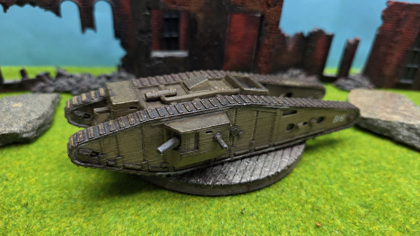 Mark IV "Hermaphrodite" mit Tadpole Trail britischer WW1 Panzer