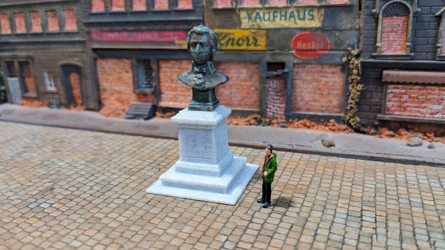 "Mozart" Büste Denkmal Bronze Kupfer - Spur H0 (1:87)