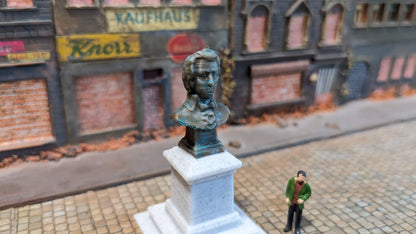 "Mozart" Büste Denkmal Bronze Kupfer - Spur H0 (1:87)