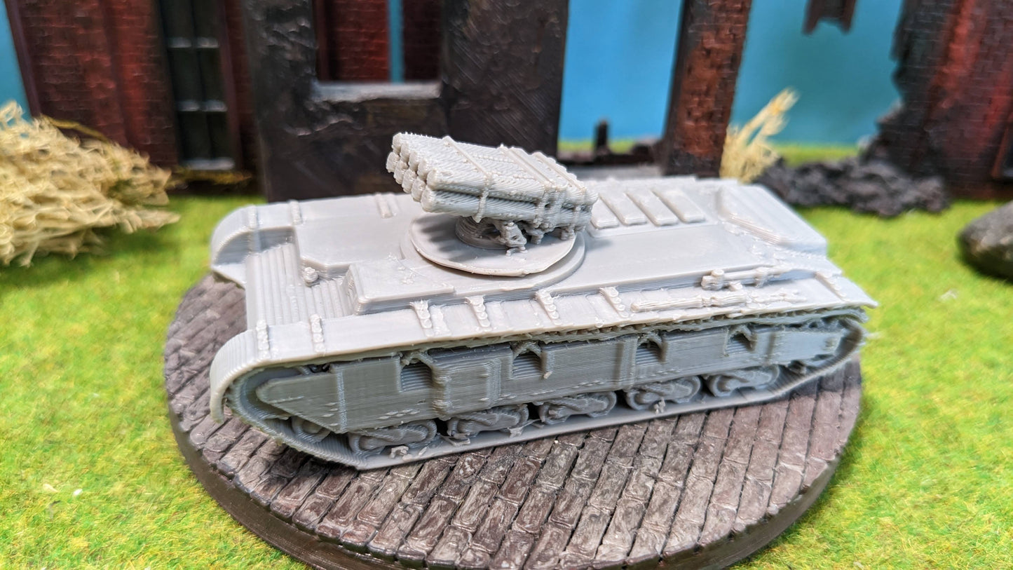 Neubaufahrzeug mit Werfer Prototyp Panzer