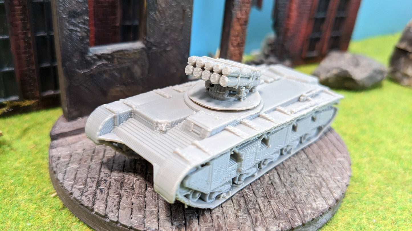 Neubaufahrzeug mit Werfer Prototyp Panzer
