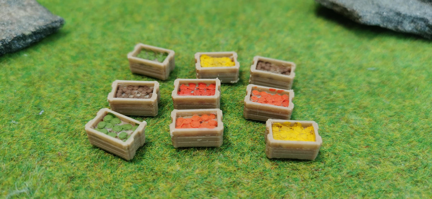 Obstkisten aus Holzfilament für Wochenmarkt Gemüse Obst Bauernhof etc.