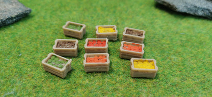 Obstkisten aus Holzfilament für Wochenmarkt Gemüse Obst Bauernhof etc.