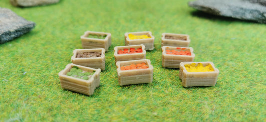 Obstkisten aus Holzfilament für Wochenmarkt Gemüse Obst Bauernhof etc.