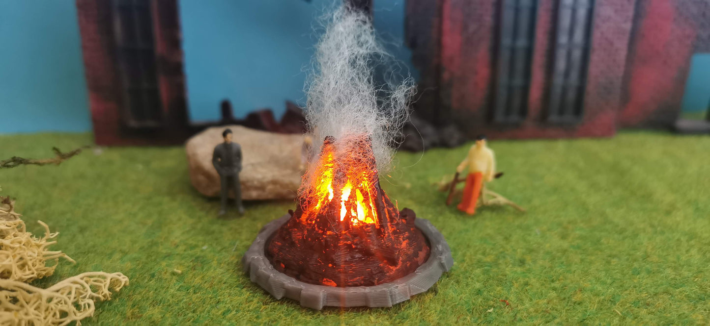 Großes Osterfeuer inkl. 2x Feuer-LED (9-14V) für H0, N & TT