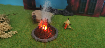 Großes Osterfeuer inkl. 2x Feuer-LED (9-14V) für H0, N & TT