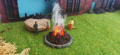 Großes Osterfeuer inkl. 2x Feuer-LED (9-14V) für H0, N & TT