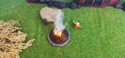 Großes Osterfeuer inkl. 2x Feuer-LED (9-14V) für H0, N & TT