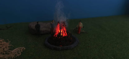 Großes Osterfeuer inkl. 2x Feuer-LED (9-14V) für H0, N & TT