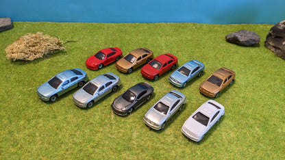 Farbige Modellautos für Spur TT (1:100), Spur N (1:160), Spur Z (1:220)