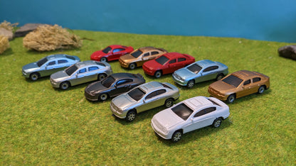 Farbige Modellautos für Spur TT (1:100), Spur N (1:160), Spur Z (1:220)