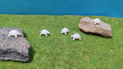 5x Schildkröten aus Resin 1:87 (H0) - bemalt oder unbemalt
