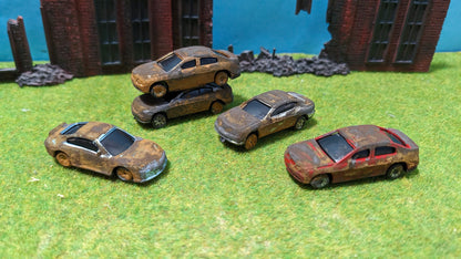 Rostige Modellautos für Spur TT (1:100), Spur N (1:160), Spur Z (1:220)