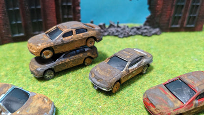 Rostige Modellautos für Spur TT (1:100), Spur N (1:160), Spur Z (1:220)