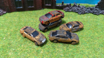 Rostige Modellautos für Spur TT (1:100), Spur N (1:160), Spur Z (1:220)