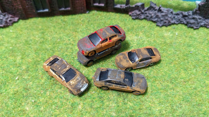 Rostige Modellautos für Spur TT (1:100), Spur N (1:160), Spur Z (1:220)