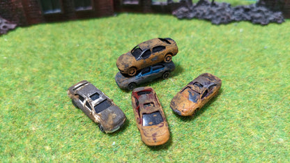 Rostige Modellautos für Spur TT (1:100), Spur N (1:160), Spur Z (1:220)