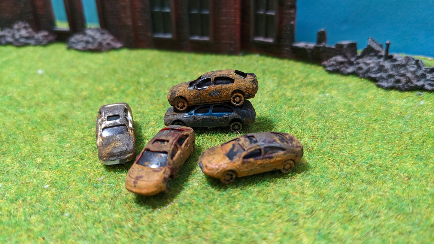 Rostige Modellautos für Spur TT (1:100), Spur N (1:160), Spur Z (1:220)