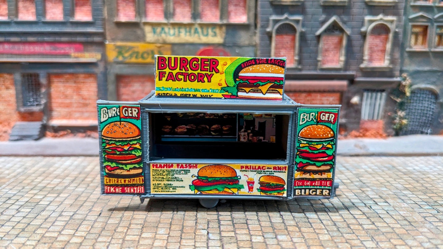 Kirmesbude "Burger Factory" Essen Foodtruck für Kirmes