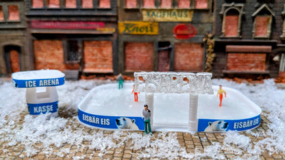 Eislaufbahn als Bausatz für Winter, Weihnachten inkl. Kasse