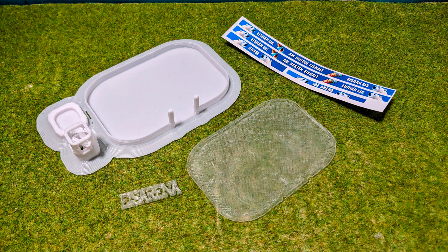 Eislaufbahn als Bausatz für Winter, Weihnachten inkl. Kasse