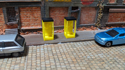 2x gelbe Telefonzelle Typ FeH 53 1950er