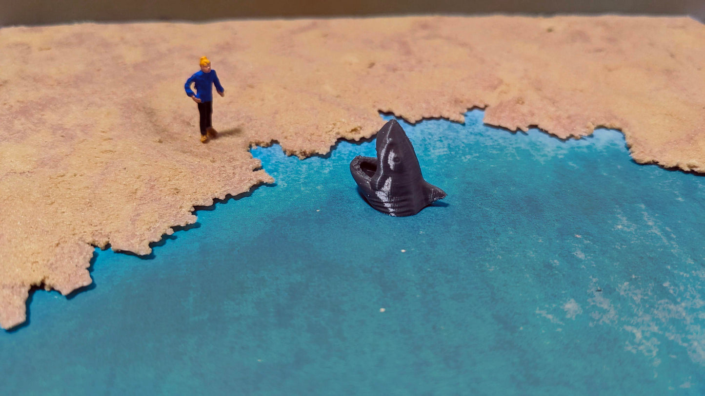 Großer Weißer Hai "Angriff" 1:87 (H0) für Strand Diorama
