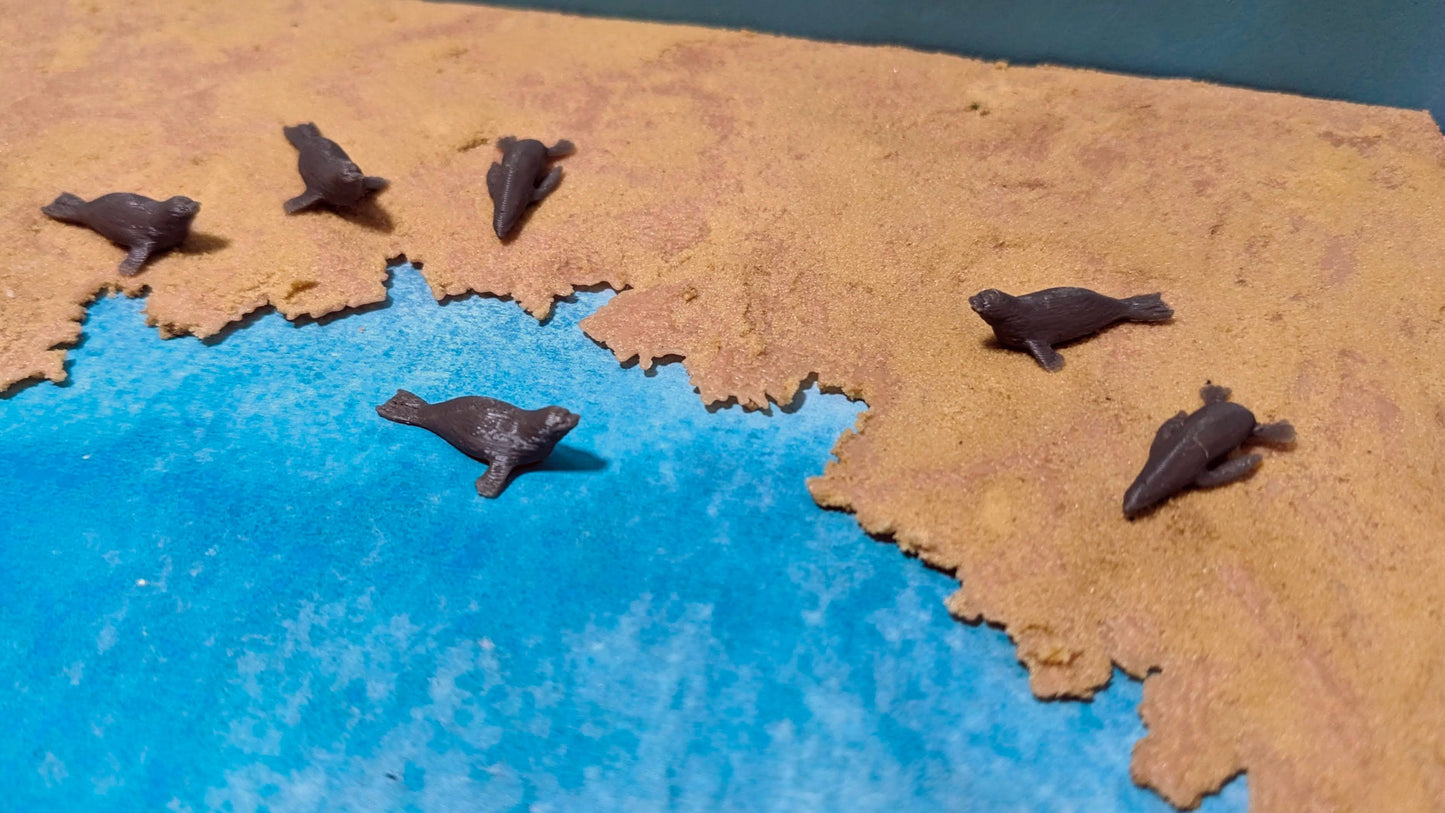 6x Robben Seehunde Hafendeko usw.