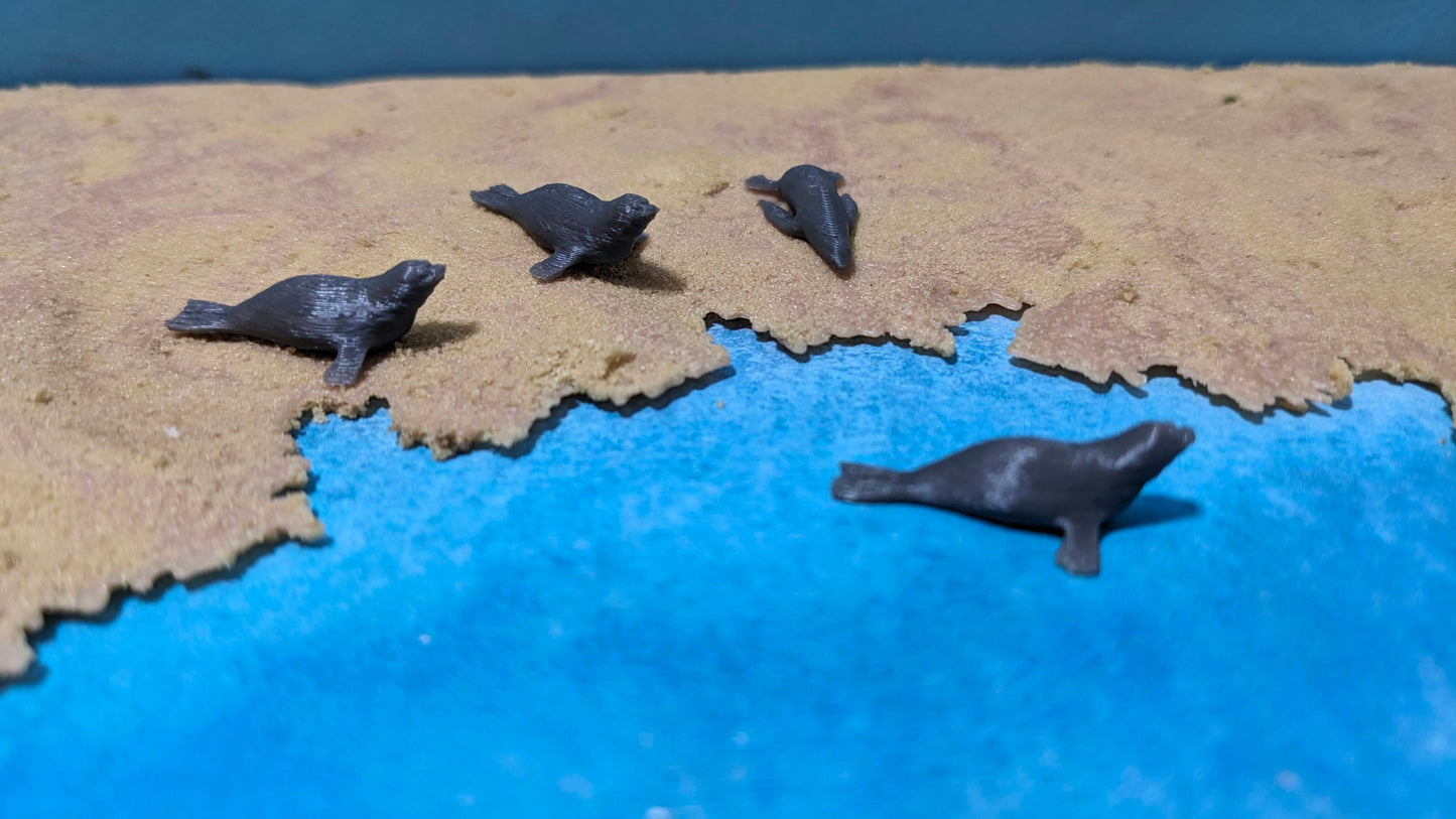 6x Robben Seehunde Hafendeko usw.