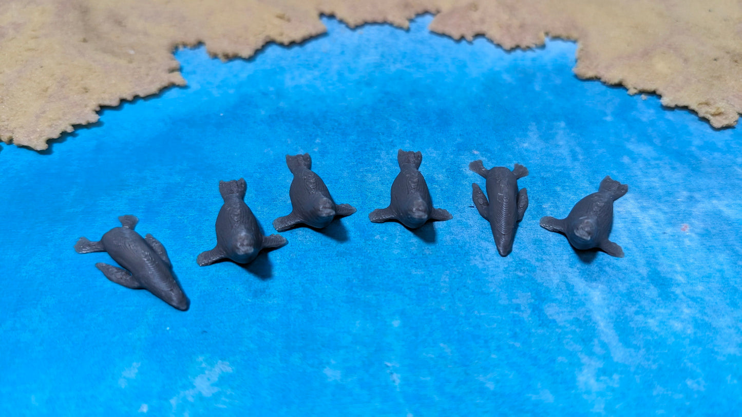 6x Robben Seehunde Hafendeko usw.