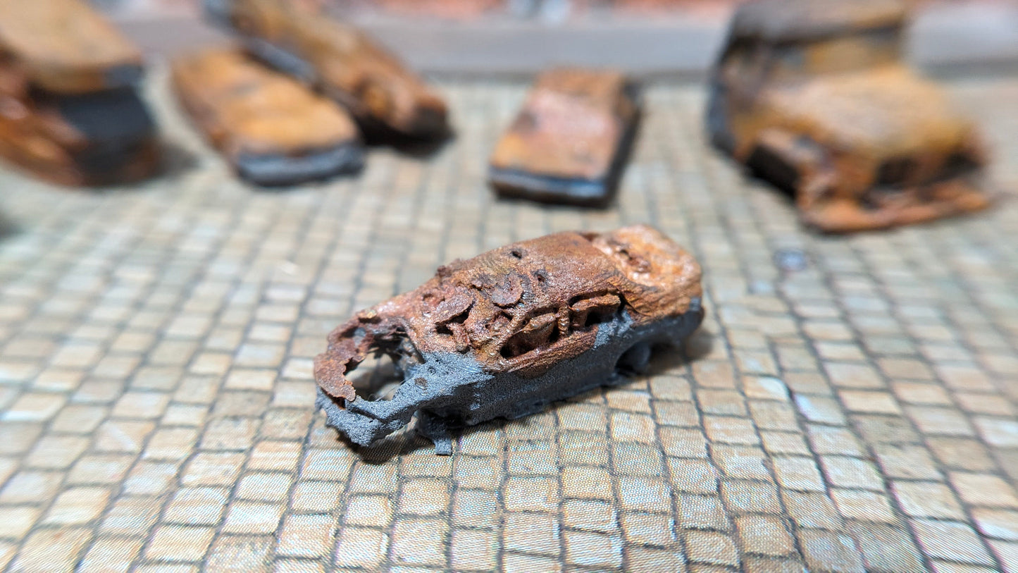 11 Rostige Autos für Schrottplatz usw. für Spur H0 (1:87), Spur N (1:160)