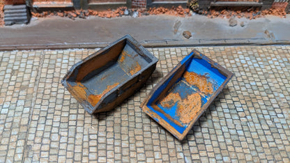 2 Schuttcontainer Container Set optional in Rostoptik oder unbemalt