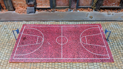 Basketballplatz + Körbe für Spur N (1:160) als Bausatz