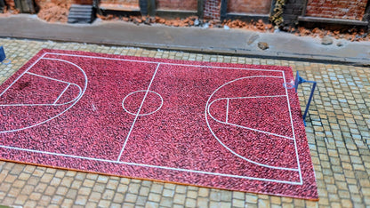 Basketballplatz + Körbe für Spur N (1:160) als Bausatz