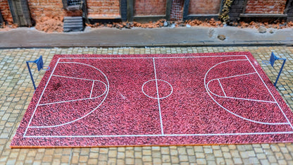 Basketballplatz + Körbe für Spur N (1:160) als Bausatz
