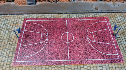 Basketballplatz + Körbe für Spur N (1:160) als Bausatz