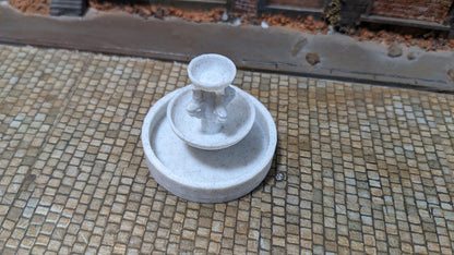 Kleiner "Marmor Brunnen" Deko für Stadt Diorama - Spur H0 (1:87)