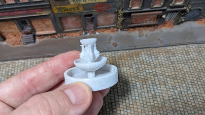 Kleiner "Marmor Brunnen" Deko für Stadt Diorama - Spur H0 (1:87)